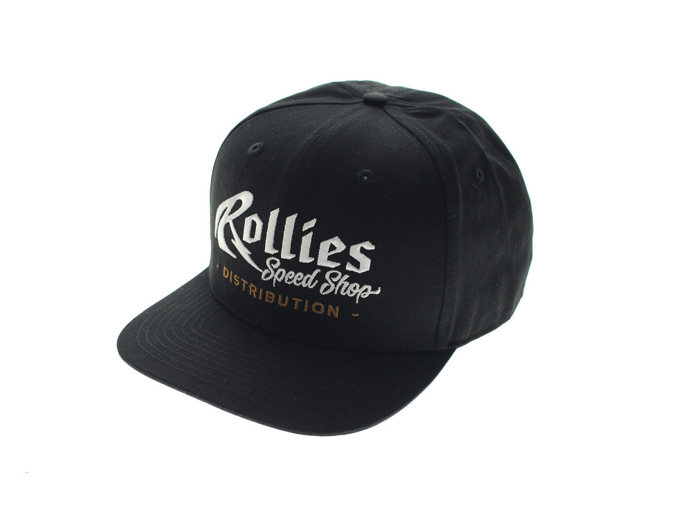 Rollies Speed Shop Cap – Black. One size fits all.