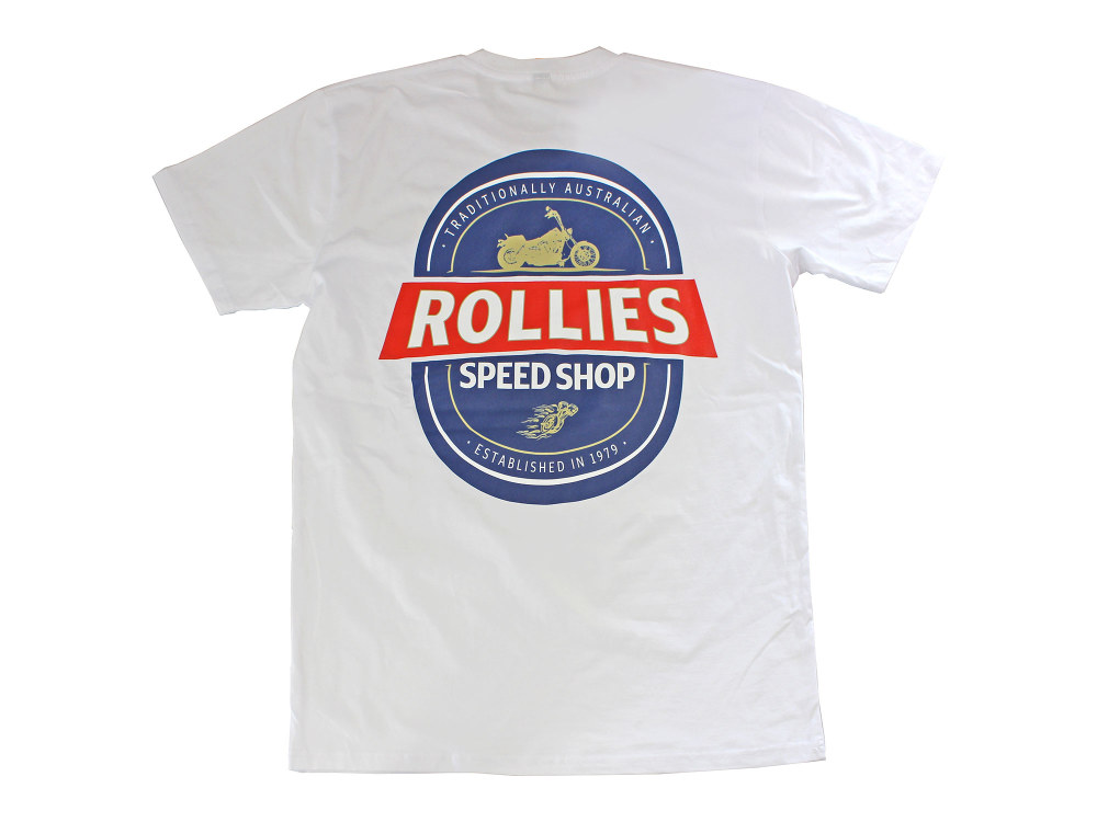 Medium Rollies Hops-Hog White T-Shirt