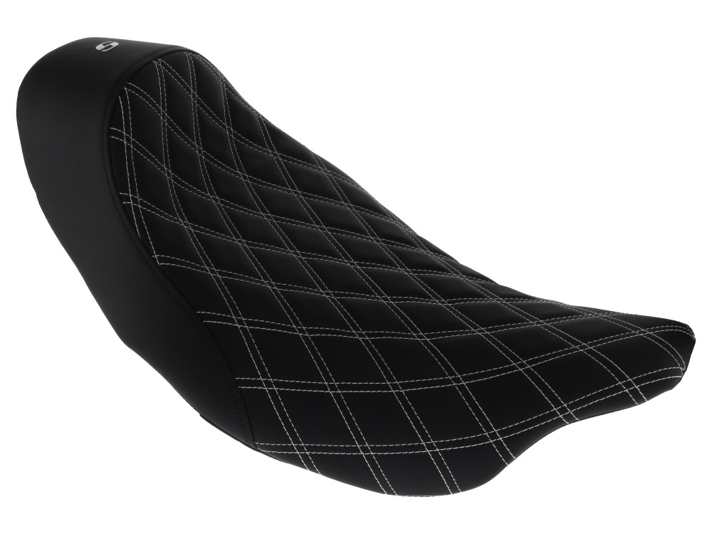 Renegade LS Solo Seat with White Double Diamond Lattice Stitch. Fits Touring 2008up.