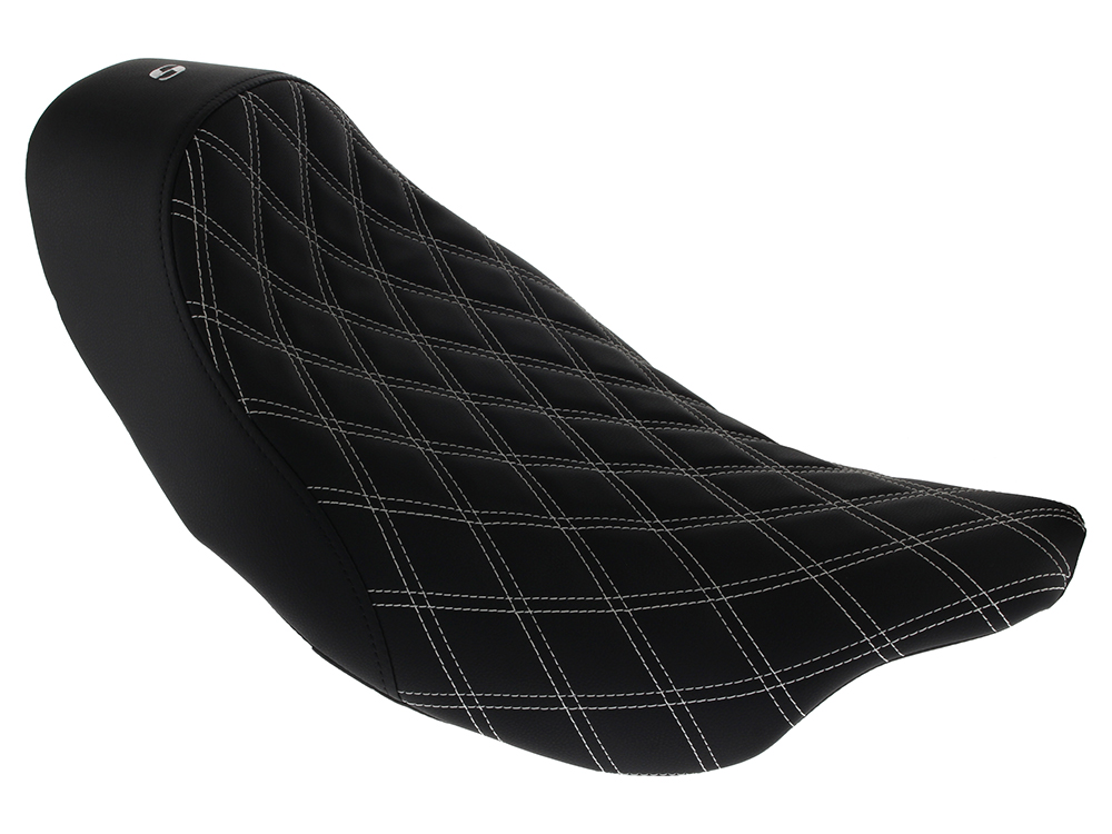 Renegade LS Solo Seat with White Double Diamond Lattice Stitch. Fits Most Touring 2008-2024