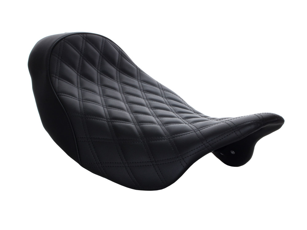 Renegade LS Solo Seat with Black Double Diamond Lattice Stitch. Fits Touring 2008up.