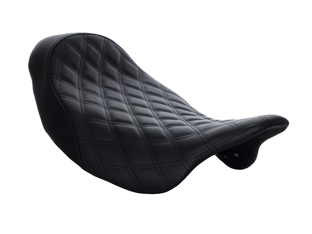 Renegade LS Solo Seat with Black Double Diamond Lattice Stitch. Fits Most Touring 2008-2024