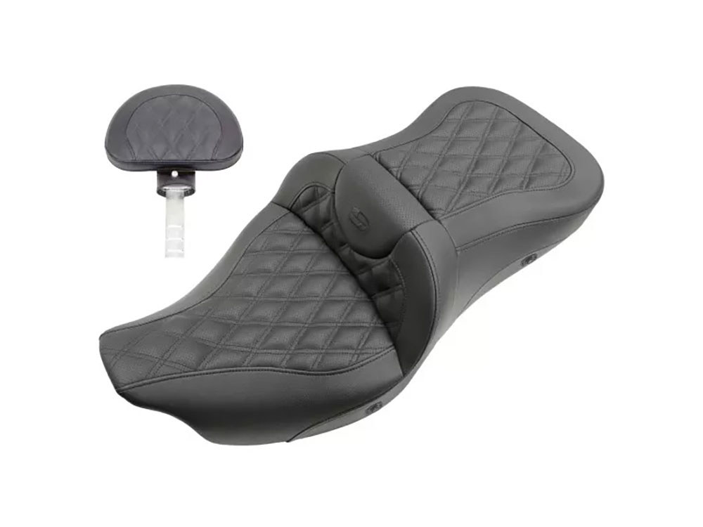 Heated Roadsofa LS Dual Seat With Backrest. Fits Most Touring 2008-2024