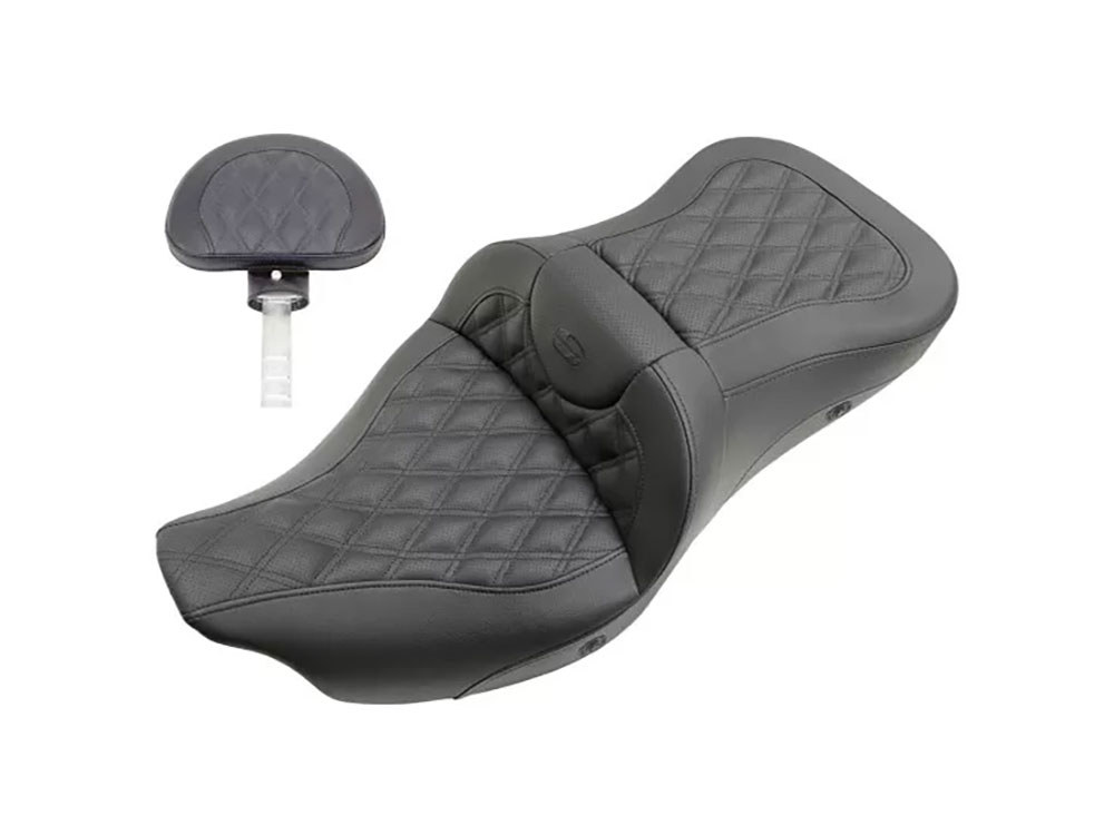 Heated, Extended Reach Roadsofa LS Dual Seat With Backrest. Fits Most Touring 2008-2024