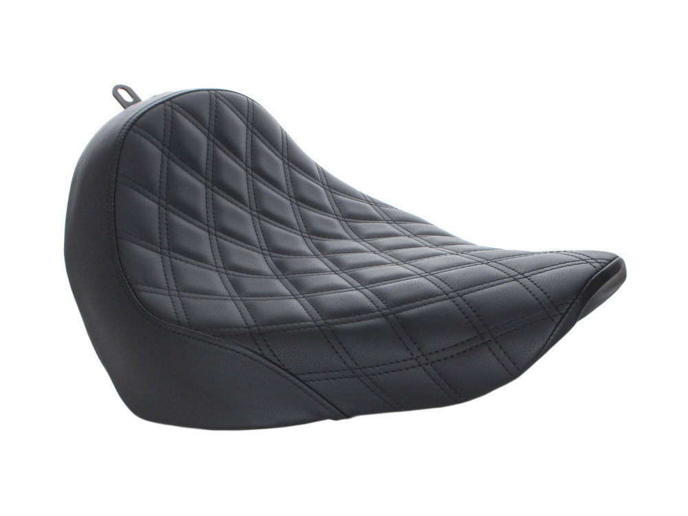 Renegade LS Solo Seat with Black Double Diamond Lattice Stitch. Fits Fat Boy 2018up & Breakout 2023up
