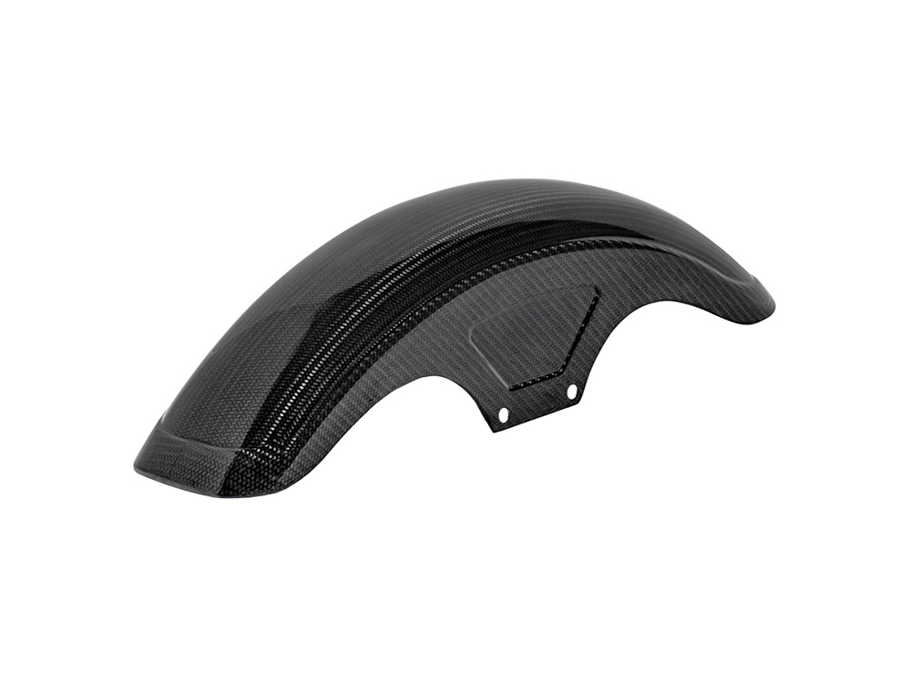 SADDLEMEN SEATS Carbon Front Fender - Gloss Finish. Fits Narrow Glide Dyna 1991-2005, FXR 1982-1994 & Sportster 1973-2021