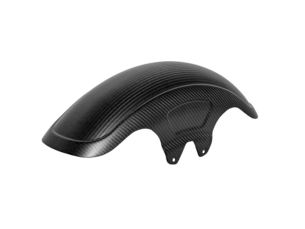 Shorty Carbon Front Fender - Matte Finish. Fits Most Touring 2014-2024 with 19in. Front Wheel - Saddlemen Seats