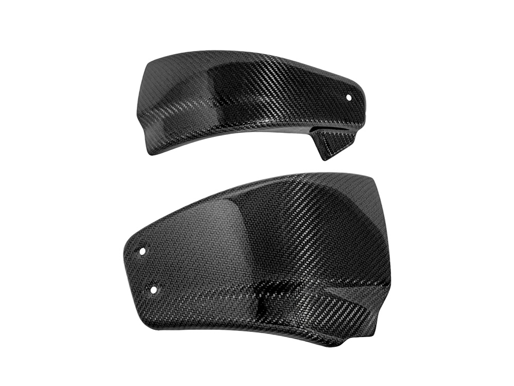 Carbon Side Covers - Gloss Finish. Fits Softail 2018-2024 without Remote Preload Adjuster