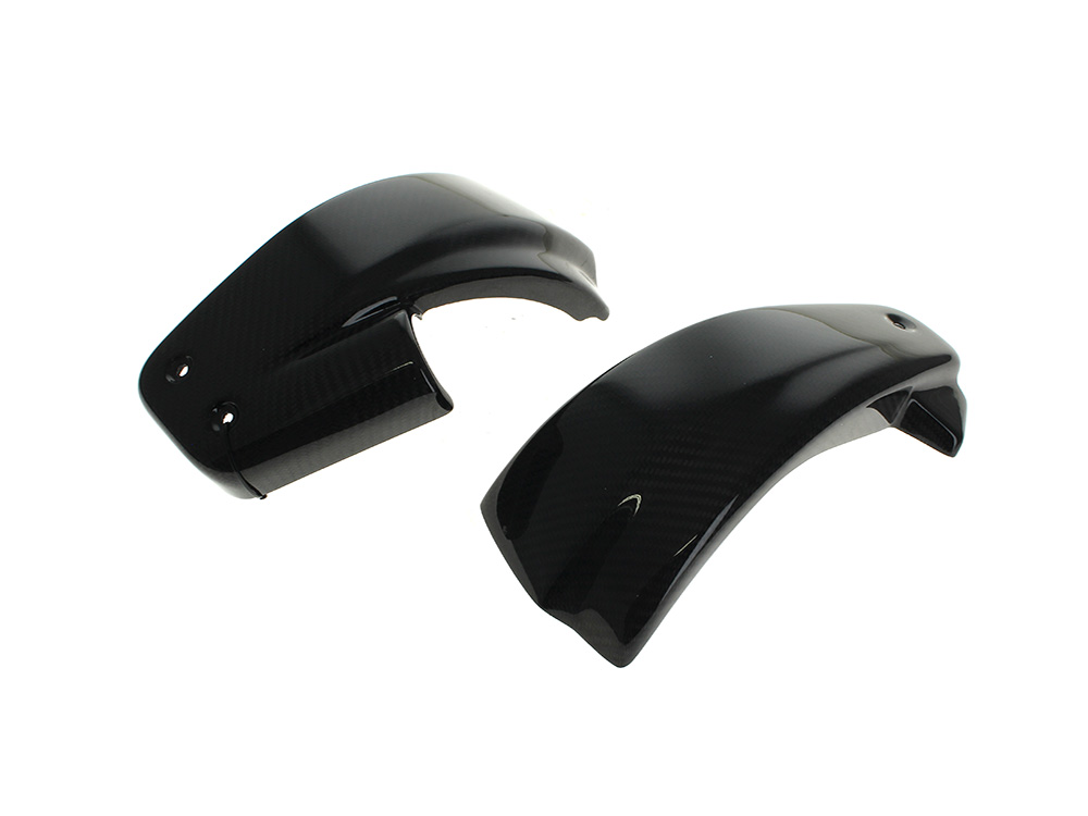 SADDLEMEN SEATS Carbon Side Covers - Gloss Finish. Fits Softail 2018-2024 With Remote Preload Adjuster