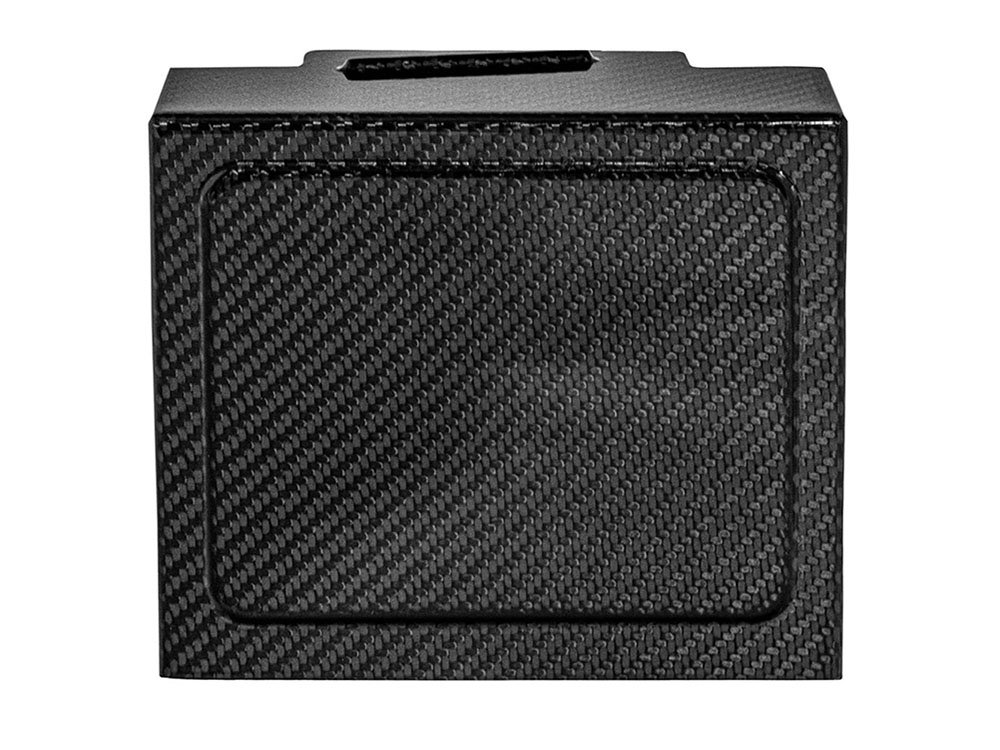 SADDLEMEN SEATS Carbon Battery Side Cover - Gloss Finish. Fits Dyna 1997-2005