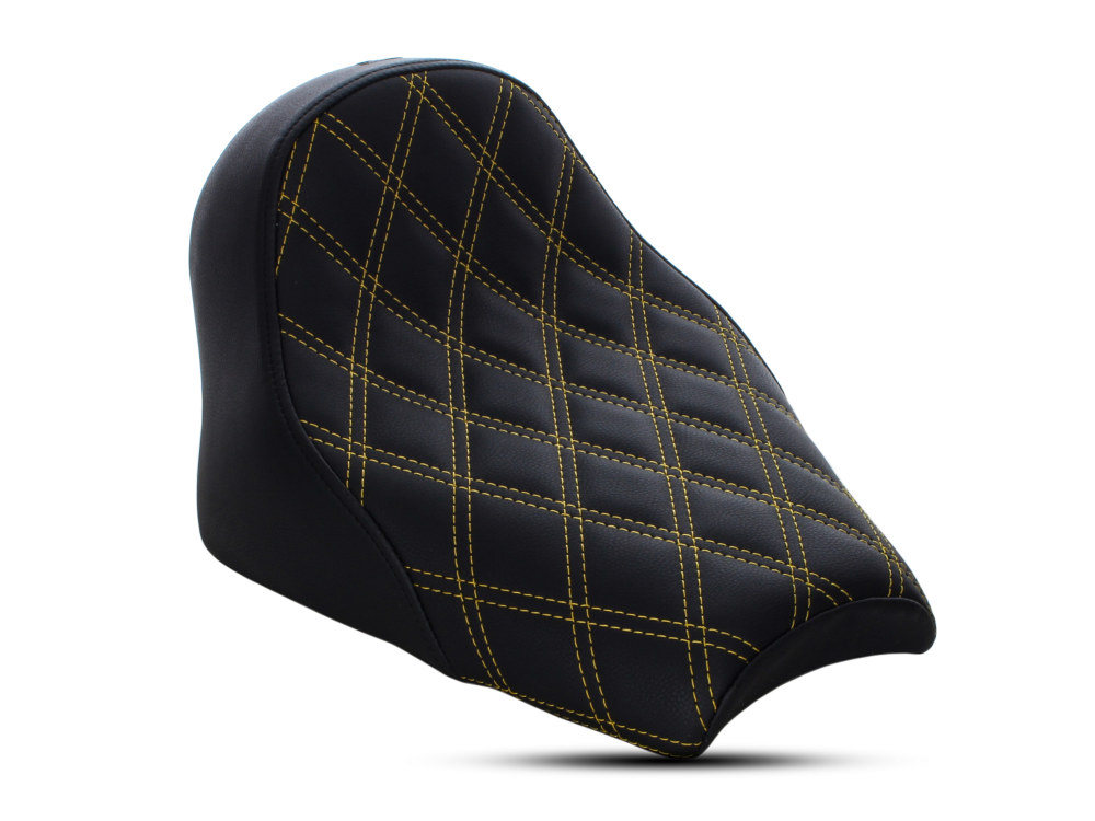 Renegade LS Solo Seat with Gold Double Diamond Lattice Stitch. Fits Scout Bobber 2018up.