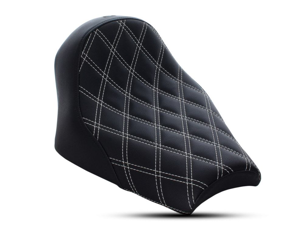 Renegade LS Solo Seat with White Double Diamond Lattice Stitch. Fits Scout Bobber 2018up.