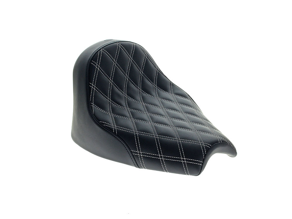 Renegade LS Solo Seat with Dark Grey Double Diamond Lattice Stitch. Fits Indian Cruiser 2022up