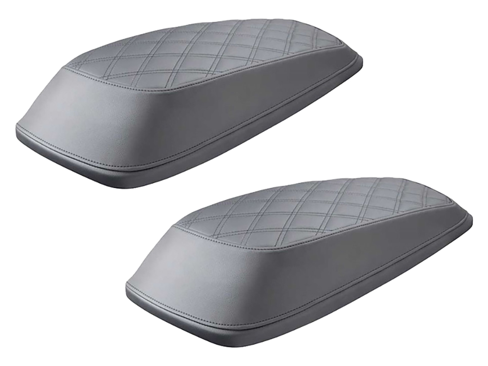 Lattice Stitch Saddlebag Lid Covers. Fits Most Touring 2008-2024