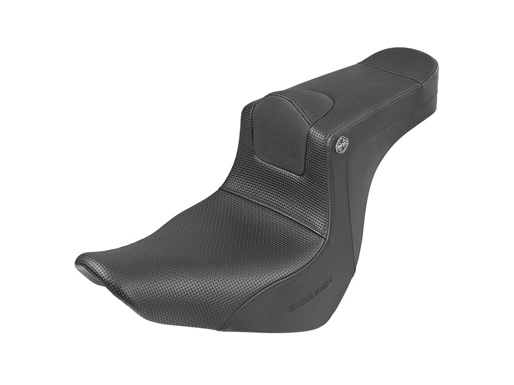 Pro Series San Diego Customs V2 Dual Seat with Basketweave Stitch. Fits Sport Glide & Low Rider 2018up, Low Rider S 2020up & Low Rider ST 2022up - Saddlemen Seats