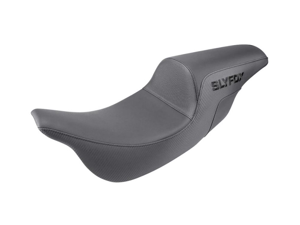 Slyfox Pro Series Seat with Tri-Gripper Lumbar with Black Logo. Fits Touring 2008up.