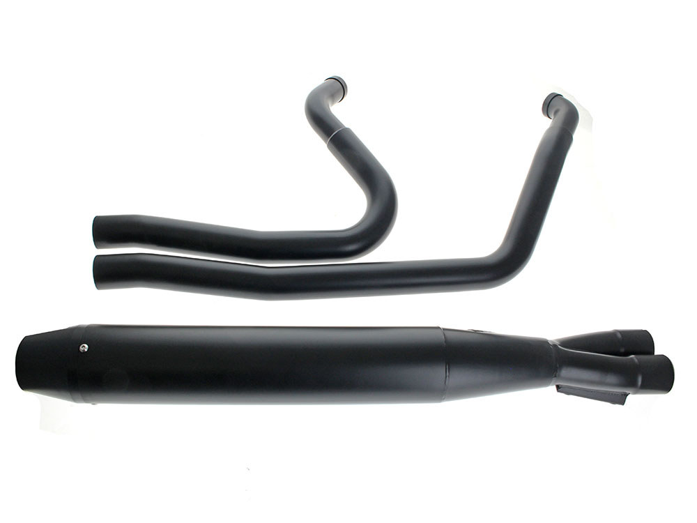 Full Length 2-into-1 Exhaust with Billet End Cap – Black. Fits Touring 1995-2016.