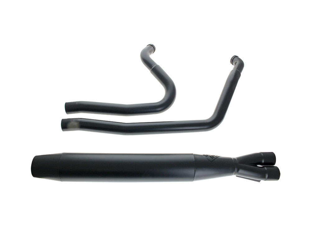 Full Length 2-into-1 Exhaust with Welded End Cap – Black. Fits Touring 1995-2016.