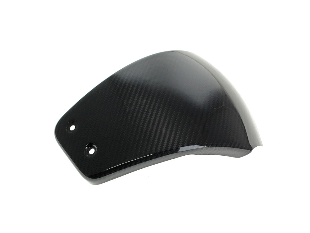 Right Hand Side Carbon Side Cover - Gloss Finish. Fits Softail 2018-2024 without Remote Preload Adjuster