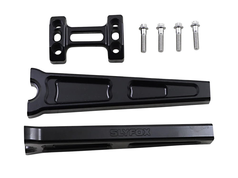 10in. Straight Risers - Black. Fits 1in. Handlebar - Slyfox