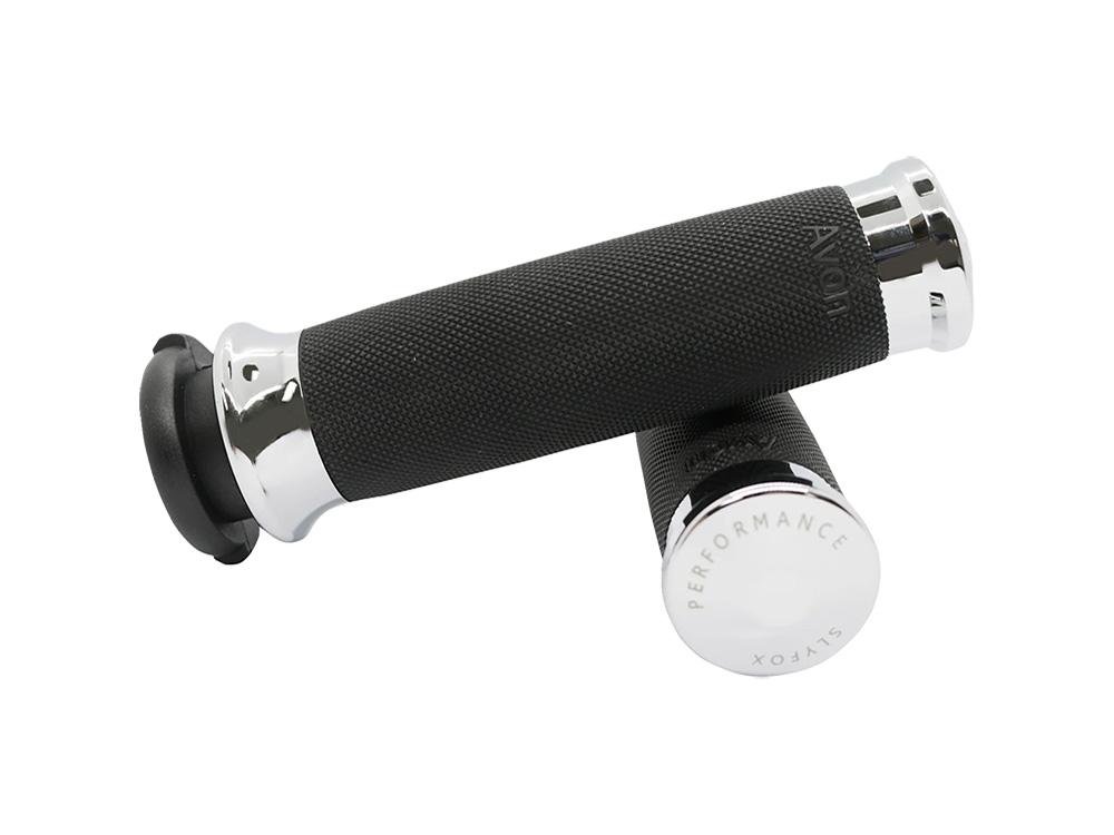 SLYFOX Handgrips – Chrome. Fits H-D with Throttle Cable SLYFOX Handgrips – Chrome. Fits H-D with Throttle Cable