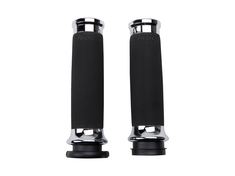 SLYFOX Handgrips – Chrome. Fits Big Twin 2008-2024 with Throttle-by-Wire