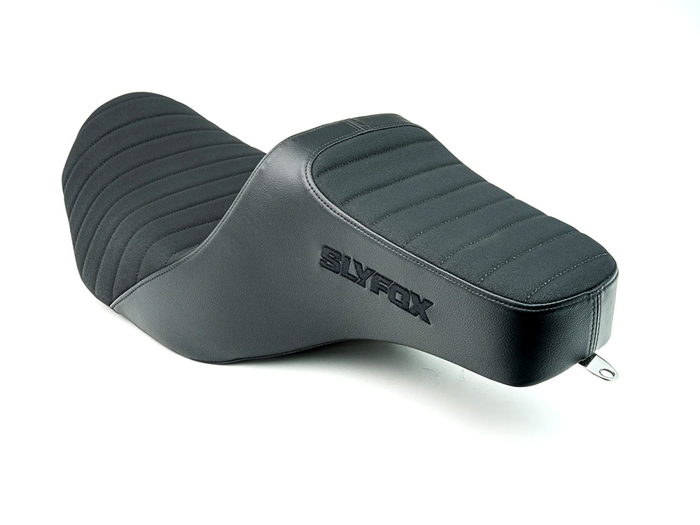 SLYFOX Highnoon Tuck N Roll Dual Seat. Fits CVO Touring 2023up, Street Glide & Road Glide 2024up, Touring 2025up