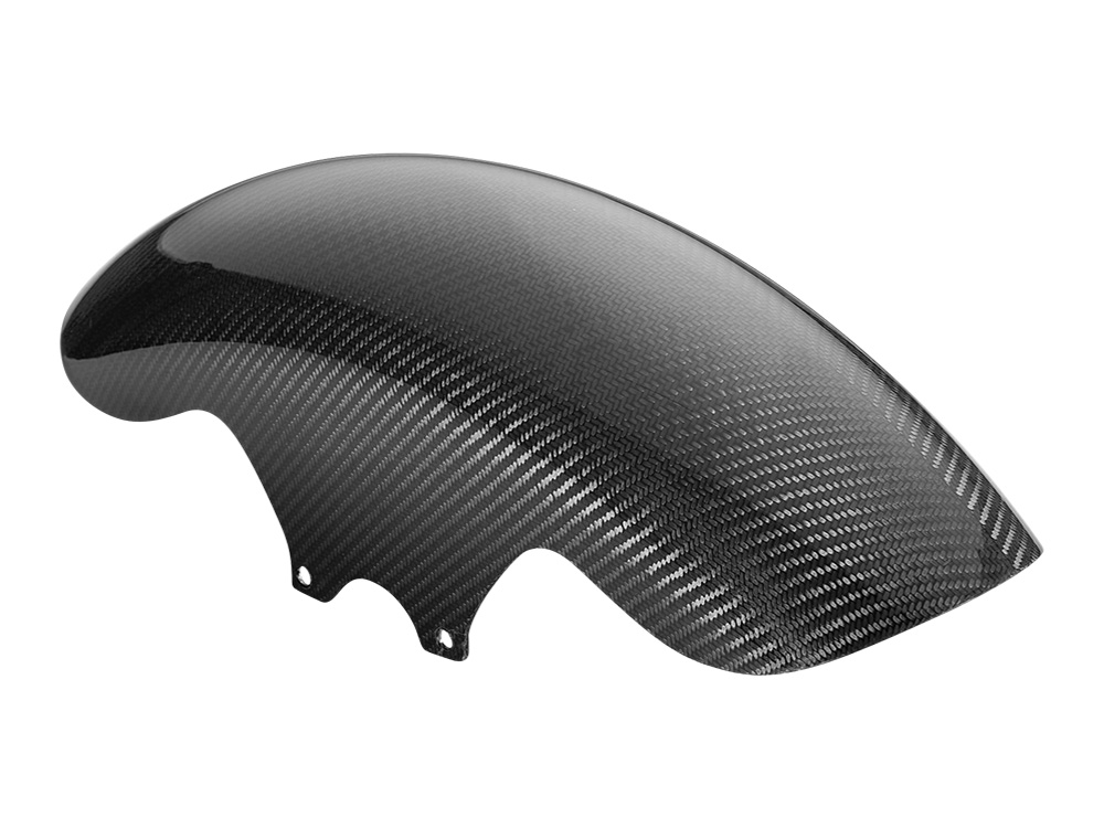 Shorty Carbon Front Fender - Gloss Finish. Fits Most Touring 2014-2024 with 19in. Front Wheel