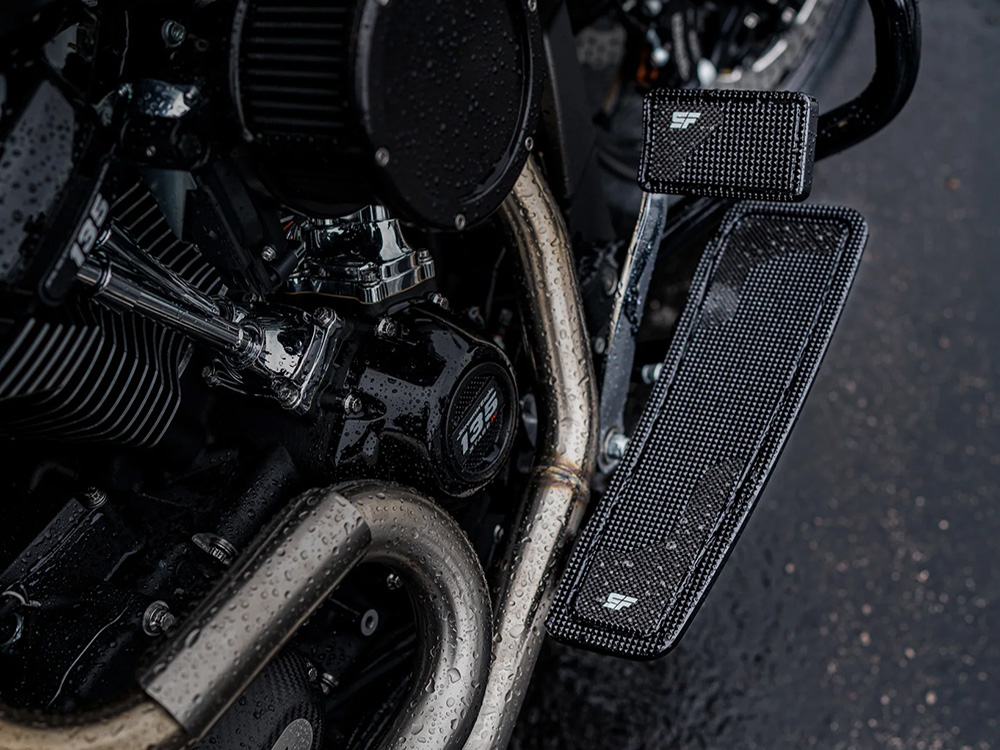 SLYFOX Bagger Brake Pad – Black. Fits Touring 1980up, FL Softail 1986-2017 & Dyna Switchback 2012-2016