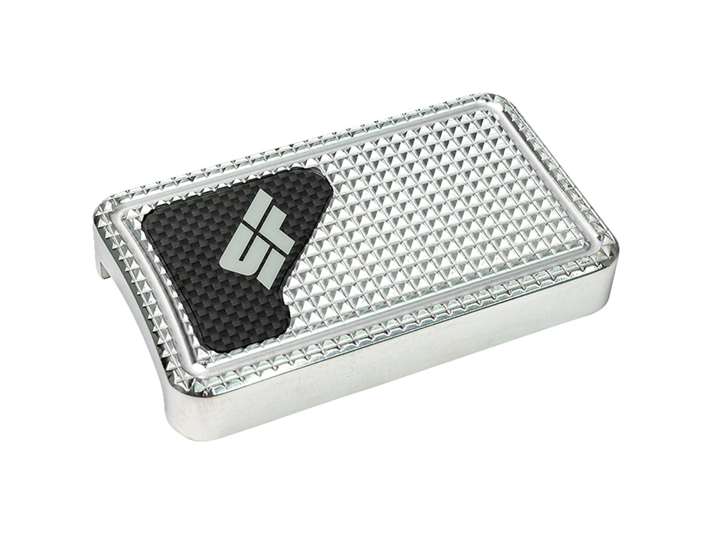 Bagger Brake Pad - Polished. Fits Touring 1980up, FL Softail 1986-2017 & Dyna Switchback 2012-2016