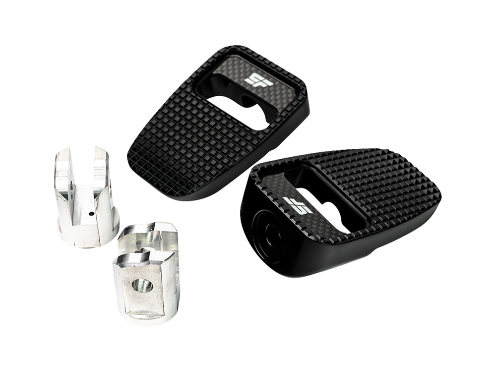 Fatty Footpegs - Black. Fits Softail 2018up Front Rider