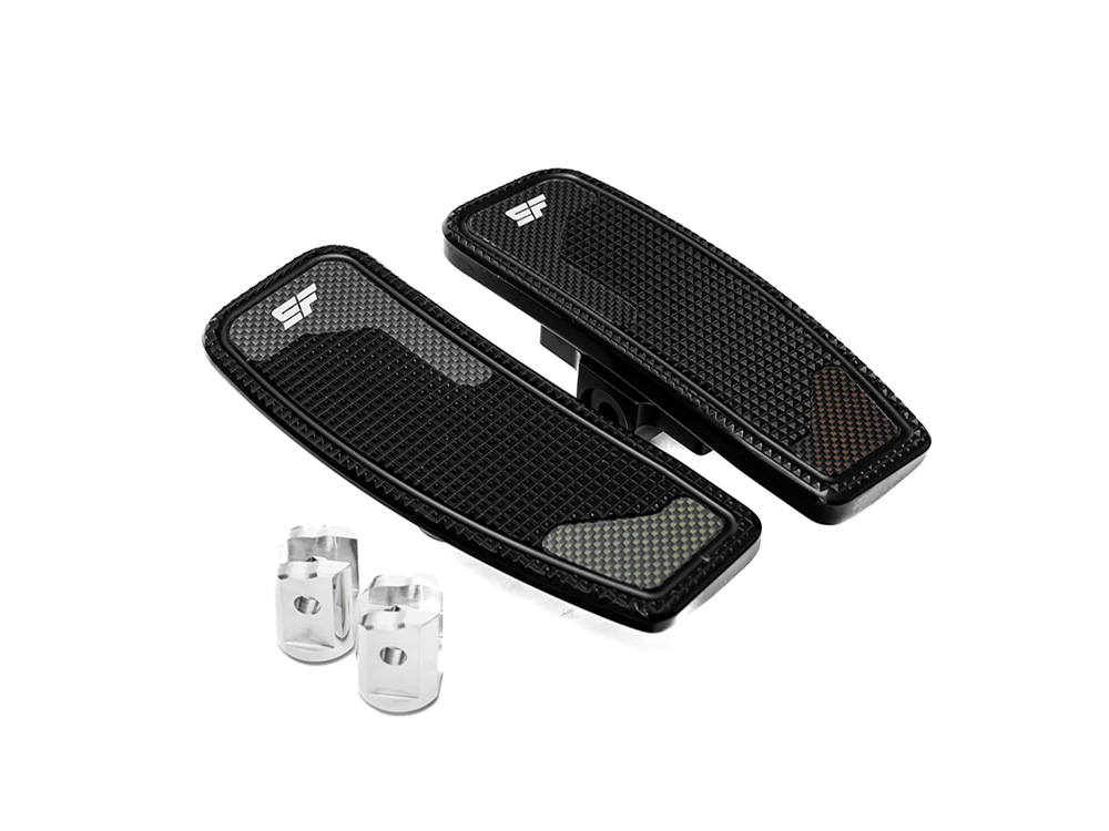 Mini Floorboards - Black. Fits Softail 2018up Front Rider