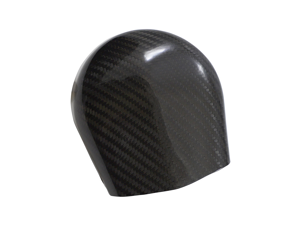 Carbon Horn Cover - Gloss Finish. Fits Softail 1993-2017, Dyna 1993-2017, Touring 1993-2016 & Sportster 1993-2021