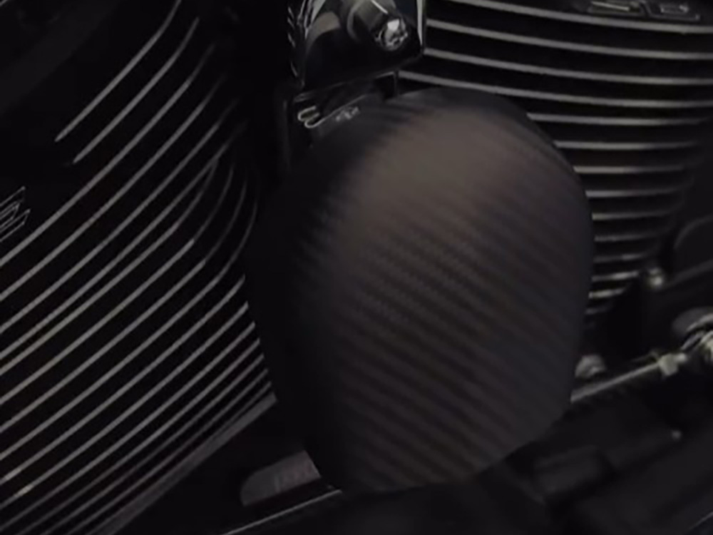 SLYFOX Carbon Horn Cover – Matte Finish. Fits Softail 1993-2017, Dyna 1993-2017, Touring 1993-2016 & Sportster 1993-2021