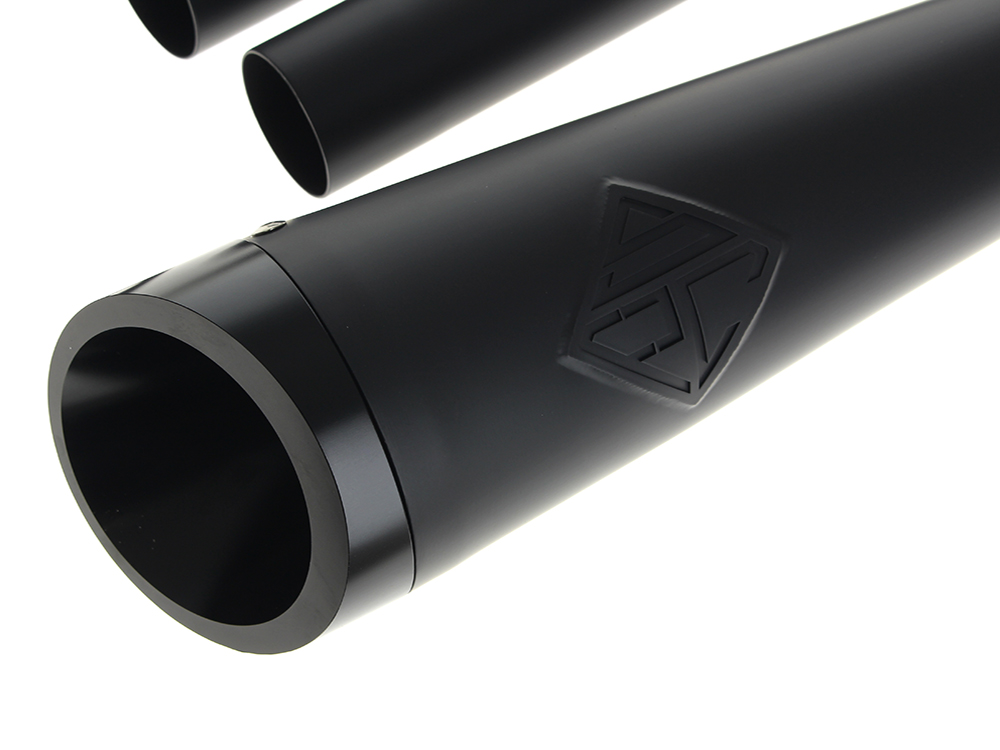 SP Concepts EXHAUST 2-into-1 Cutback Exhaust - Black with Black End Cap. Fits Touring 2017up.