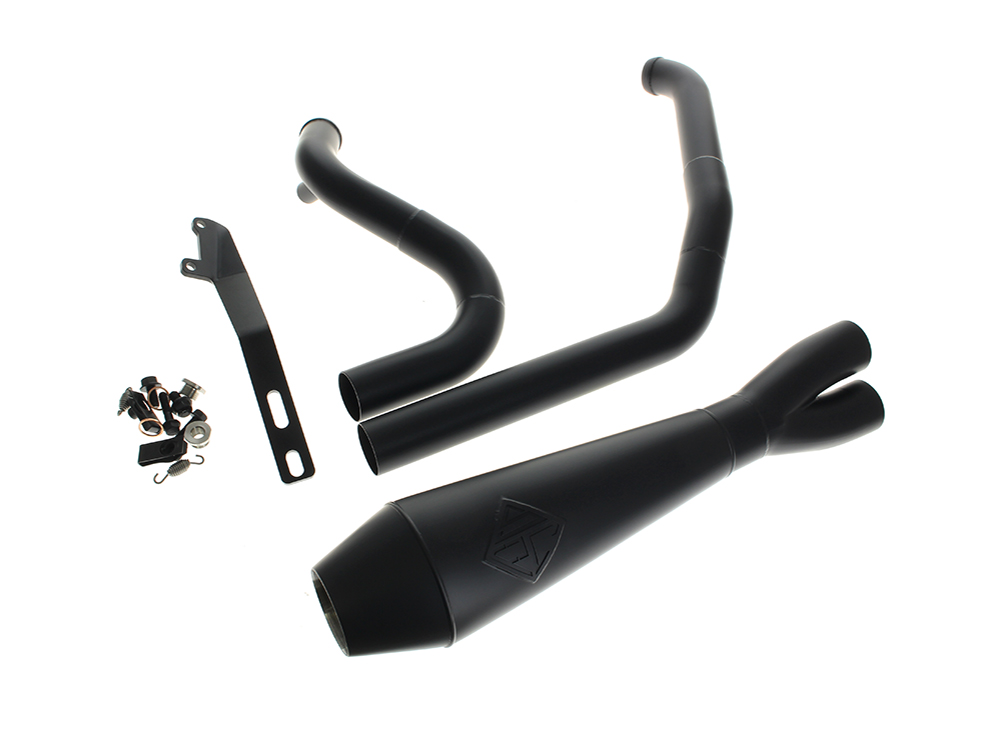 2-into-1 4.5in. Big Bore Exhaust - Black. Fits Touring 2017up. - SP Concepts Exhaust