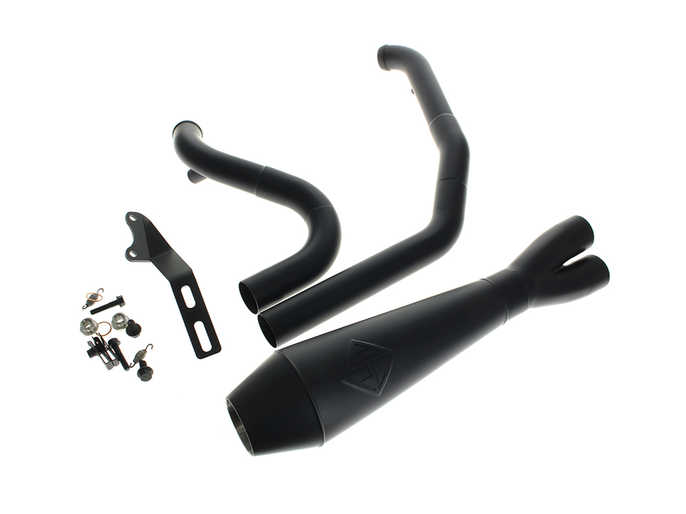 2-into-1 4.5in. Big Bore Exhaust - Black. Fits Dyna 2006-2017 - SP Concepts Exhaust