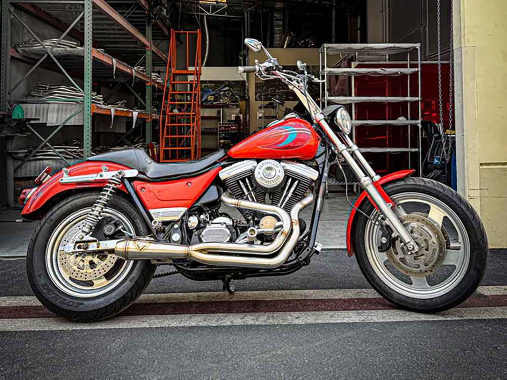 2-into-1 LaneSplitter Exhaust - Stainless Steel. Fits FXR 1987-1994