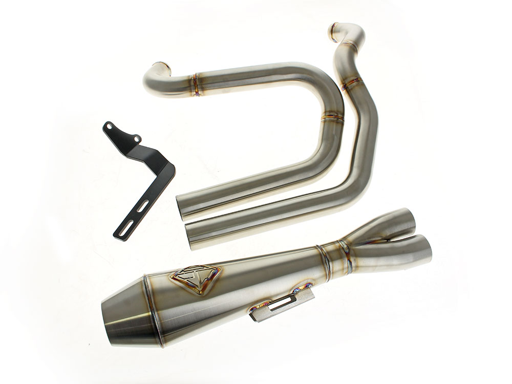 2-into-1 4.5in. Big Bore Exhaust - Stainless Steel. Fits FXR 1987-1994