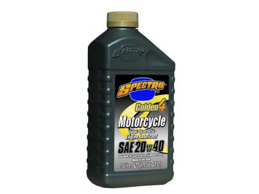 Golden 4 Semi Synthetic Engine Oil. 20w40 1 Liter Bottle. Fits Victory & Air Cooled Indian Models.