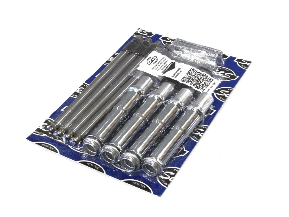 Quickee Adjustable Pushrod Kit - Chrome. Fits Twin Cam 1999-2017.