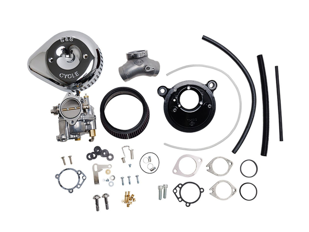 Super G Carburettor Kit. Fits Evo 1984-1999. Chrome Stealth Air Cleaner.