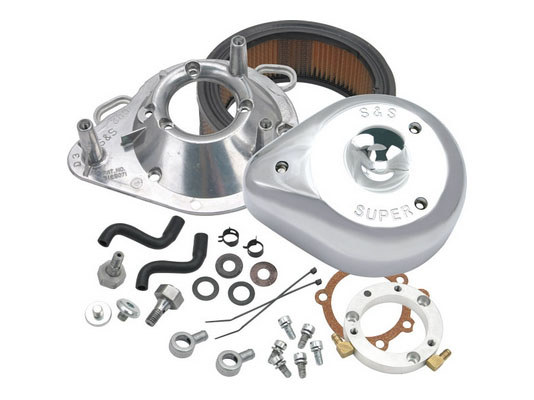 Teardrop Air Cleaner Kit – Chrome. Fits Sportster 1991-2021 with CV Carburettor or EFI.