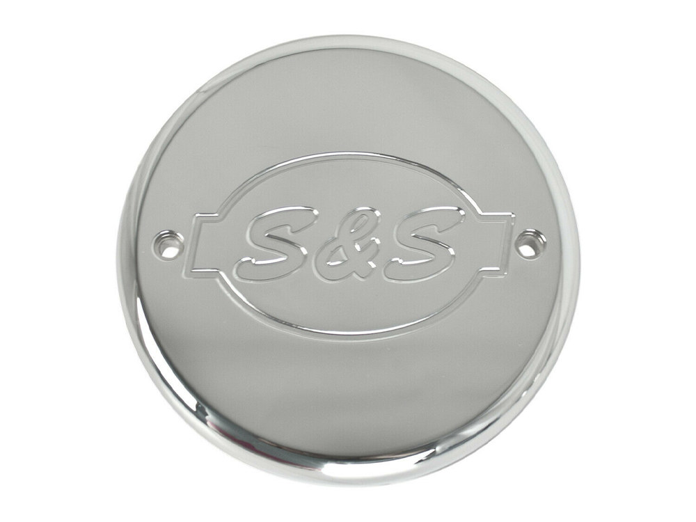 S&S Cycle Logo Air Filter Cover – Chrome. Fit Indian 2014up.