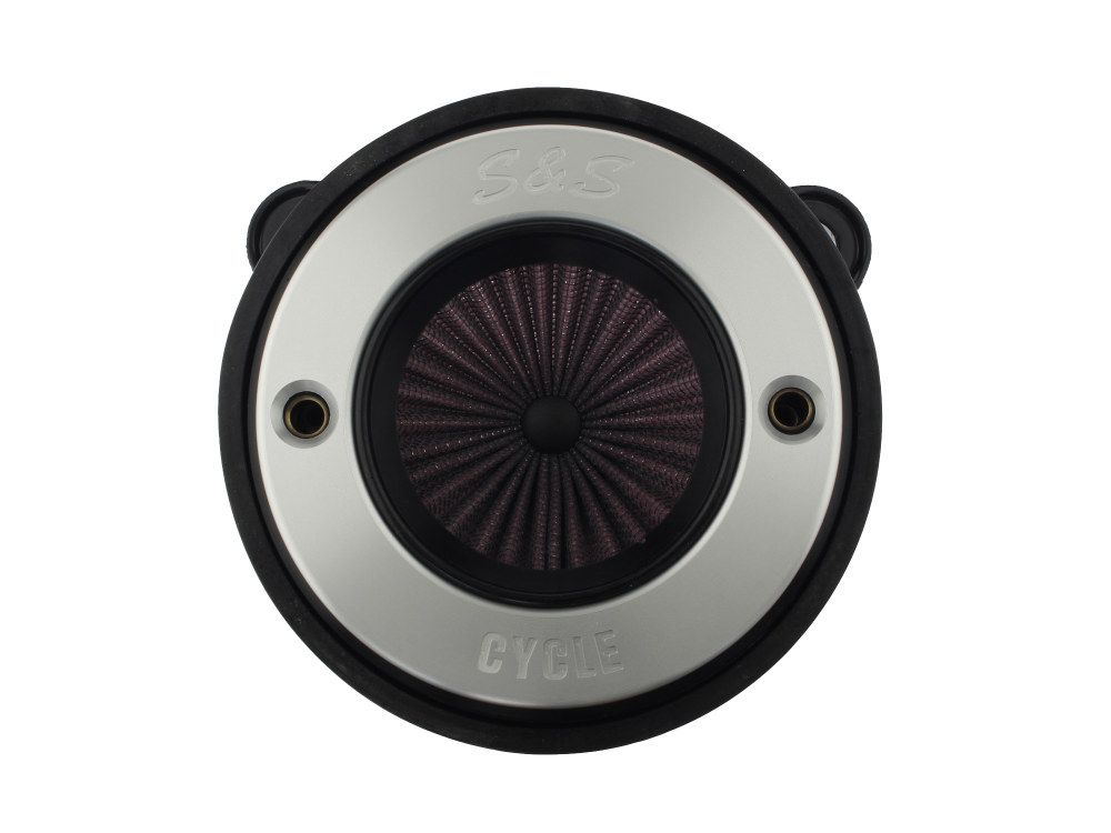 Air Stinger Stealth Air Cleaner Kit – Brushed S&S Ring. Fits Big Twins 1993-2017 with CV Carb or Cable Operated Delphi EFI.