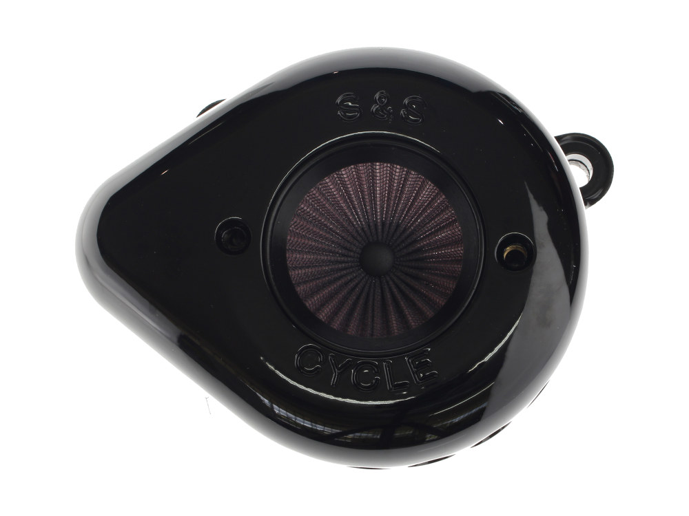 Air Stinger Stealth Air Cleaner Kit - Black Teardrop. Fits Big Twins 1993-2017 with CV Carb or Cable Operated Delphi EFI.