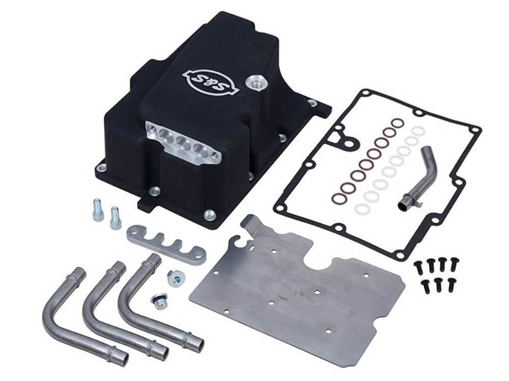 Oil Supply Line Installation Kit - Black. Fits FXD 2006-2017 with S&S Engine.