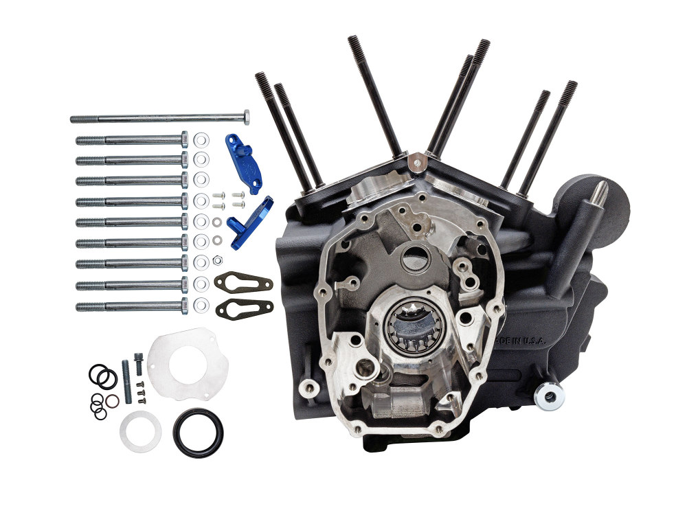 Crankcase Assembly - Black. Fits Touring 2017up