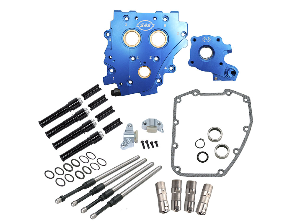 Cam Chest Kit with Black Pushrod Kit, No Cam - Suits Chain Drive Camshaft. Fits Twin Cam 2007-2017