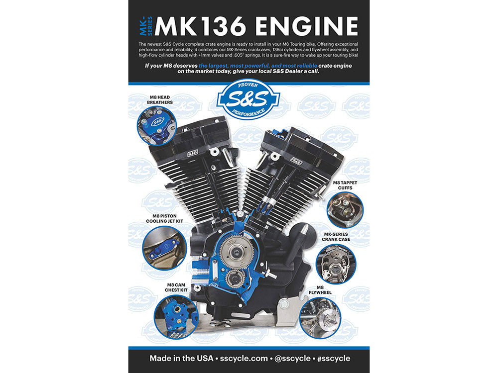 136ci Milwaukee Eight Engine – Black Edition. Fits Softail 2018-2024